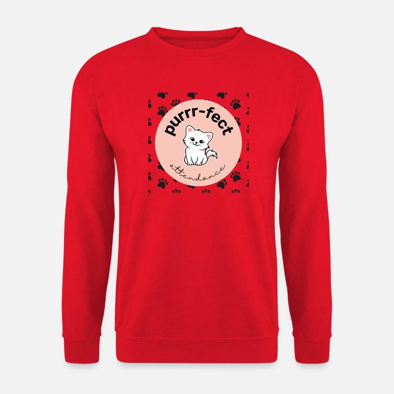 Weiches Schnurr-Design - Unisex Pullover - Rot