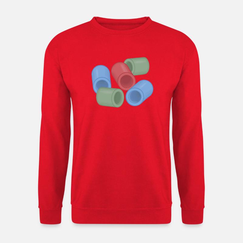 Abstrakte FarbKapseln Bügelperlen - Unisex Pullover - Rot