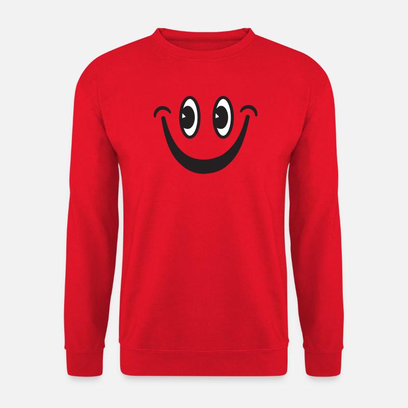 Lächelndes Gesicht - Unisex Pullover - Rot