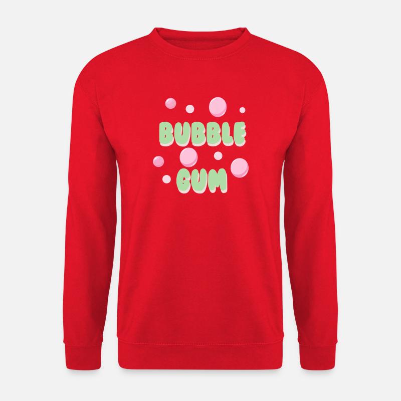 Bubble Gum Pastel Retro-Typografie - Unisex Pullover - Rot