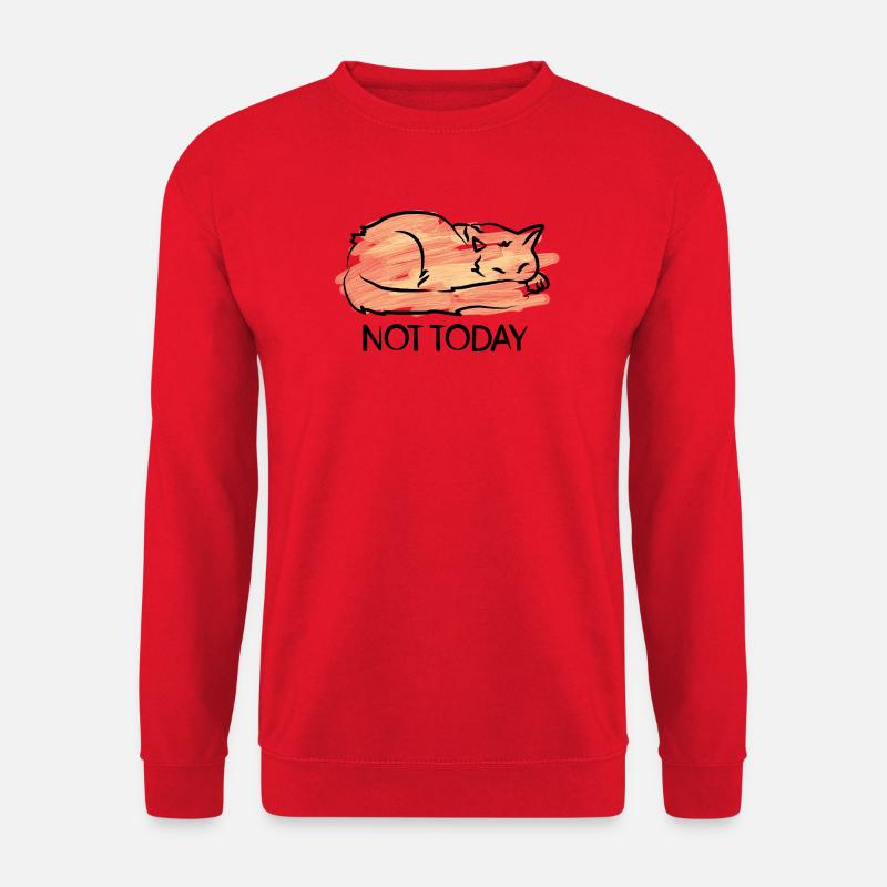 Katze Not Today - Unisex Pullover - Rot