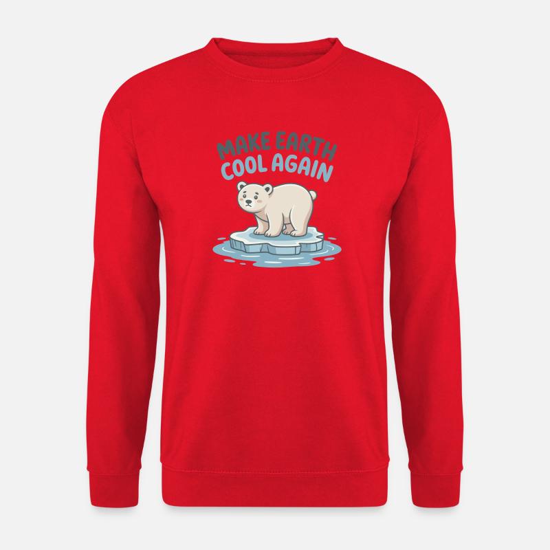 Make Earth Cool Again - Unisex Sweatshirt - red