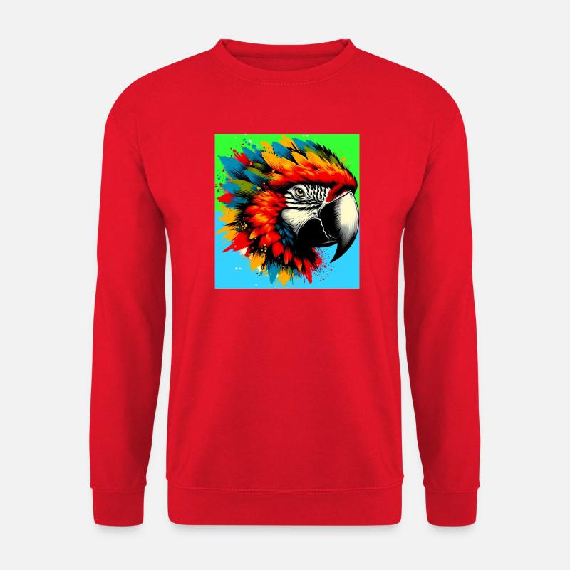 Papagei - Unisex Pullover - Rot