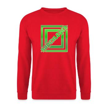 Bodenleger als Berufung - Unisex Pullover - Rot - Vorne - Alina (178cm) & Michal (187cm)