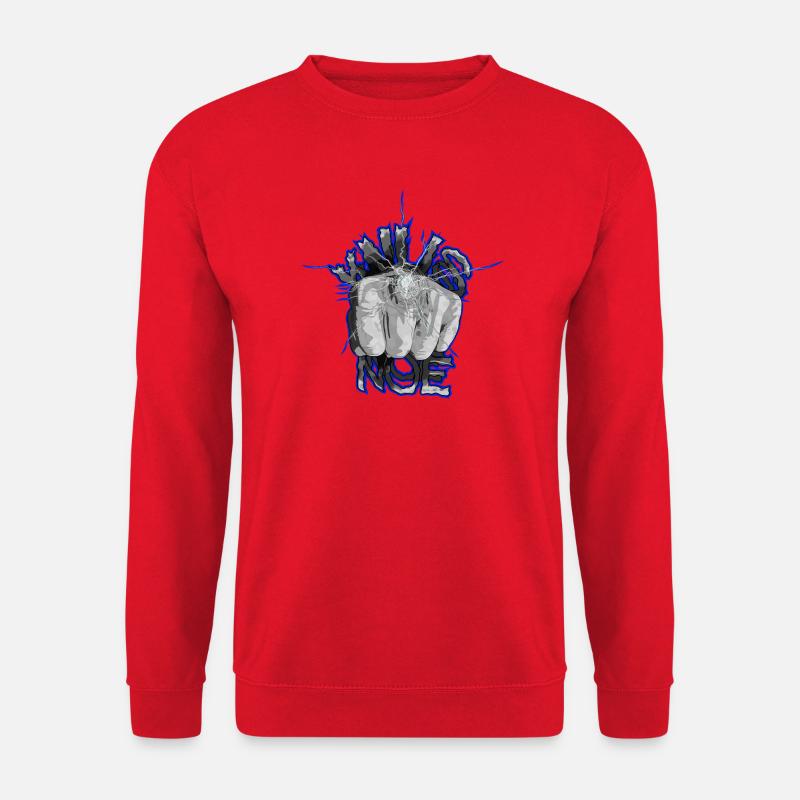 Die Faust zerschlägt das Glas - Unisex Pullover - Rot