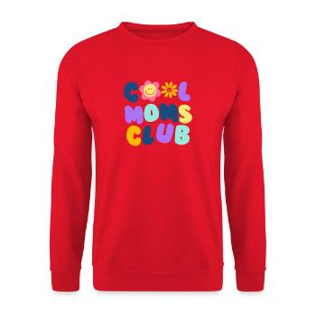 Cool Moms Club No1 - Unisex Sweatshirt - red - Front - Alina (178cm) & Michal (187cm)