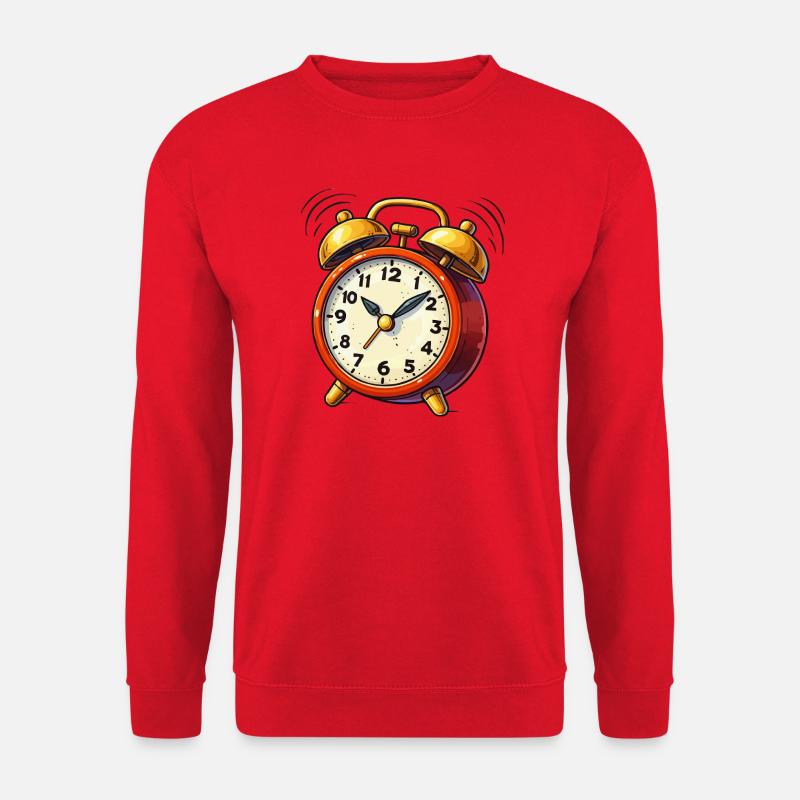 Alarm Clock Comic Clock - Unisex Sweatshirt - red