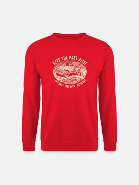 Oldtimer Truck Camping Erbe - Unisex Pullover - Rot