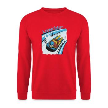 Lowrider Skeleton-Profi - Unisex Pullover - Rot - Vorne - Alina (178cm) & Michal (187cm)