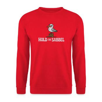 Hold The Sabbel Seagull North German Low German - Unisex Sweatshirt - red - Front - Alina (178cm) & Michal (187cm)