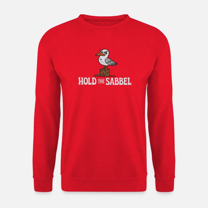  Hold The Sabbel Möwe Norddeutsch Plattdeutsch - Unisex Pullover - Rot