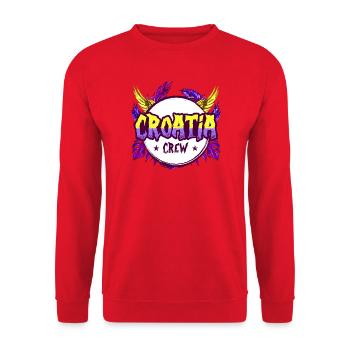Croatia Crew Colorful - Unisex Sweatshirt - red - Front - Alina (178cm) & Michal (187cm)