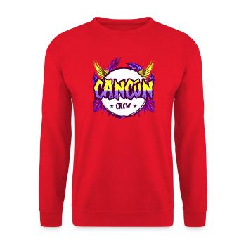Cancun Crew Bunt - Unisex Pullover - Rot - Vorne - Alina (178cm) & Michal (187cm)
