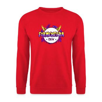 Formentera Crew Bunt - Unisex Pullover - Rot - Vorne - Alina (178cm) & Michal (187cm)