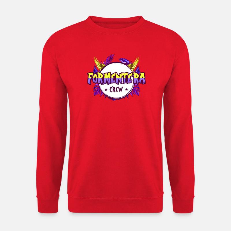 Formentera Crew Bunt - Unisex Pullover - Rot