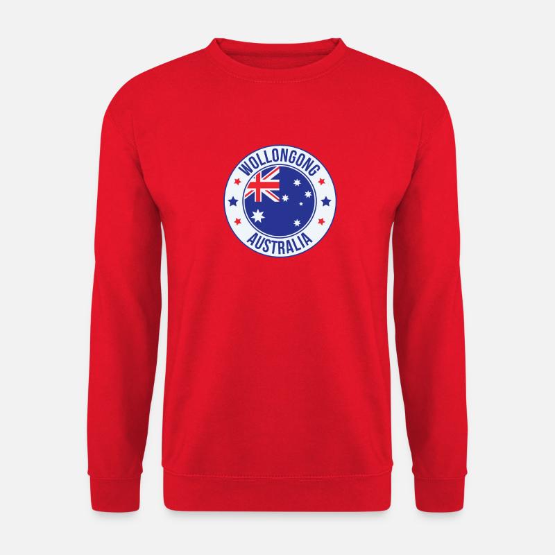 Wollongong Australien-Abzeichen - Unisex Pullover - Rot