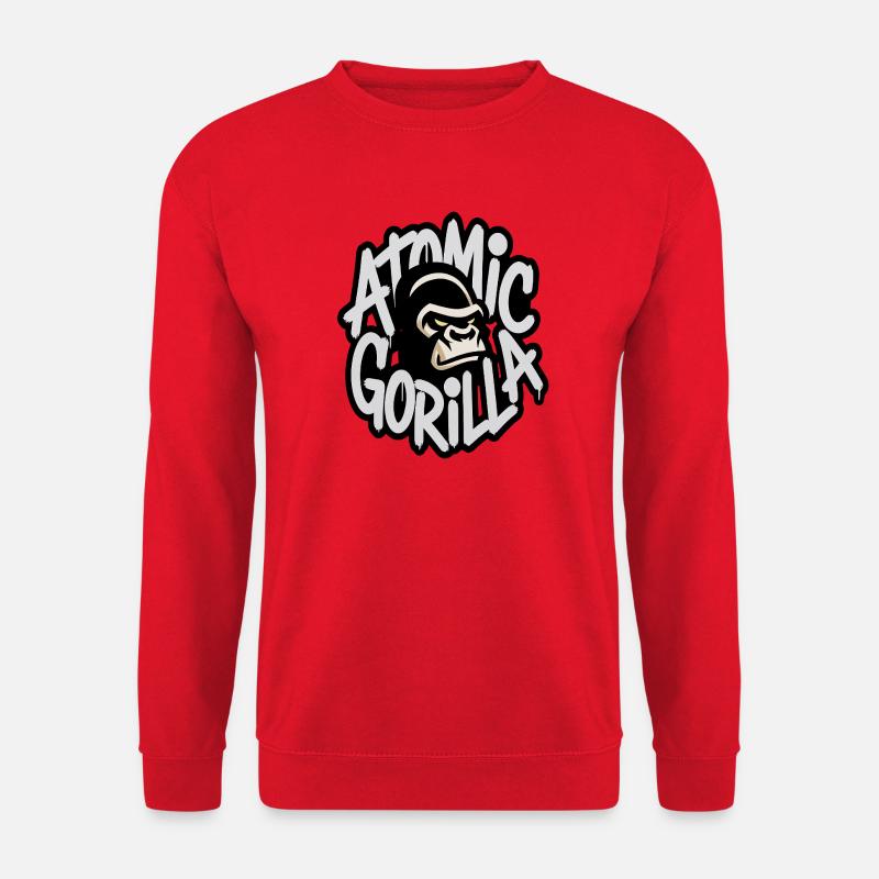 Atom-Gorilla-Graffiti-Emblem - Unisex Pullover - Rot