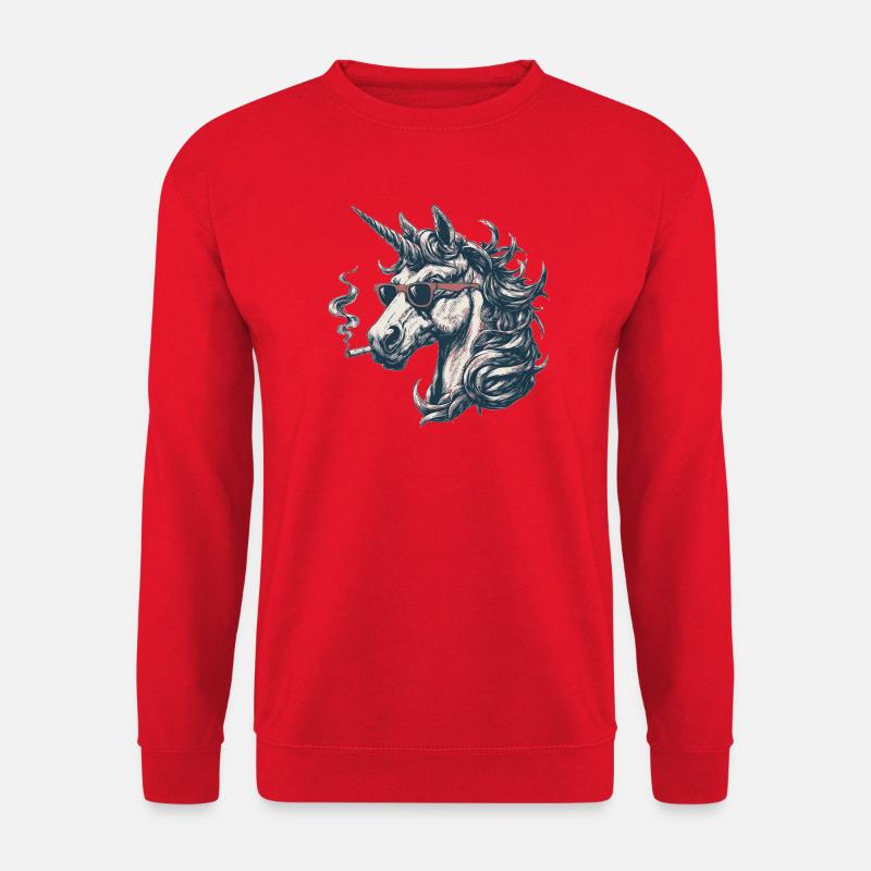 Cool Unicorn - Unisex Sweatshirt - red