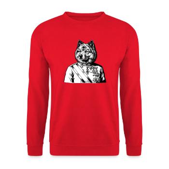 Eurasier | Royal - Unisex Sweatshirt - red - Front - Alina (178cm) & Michal (187cm)