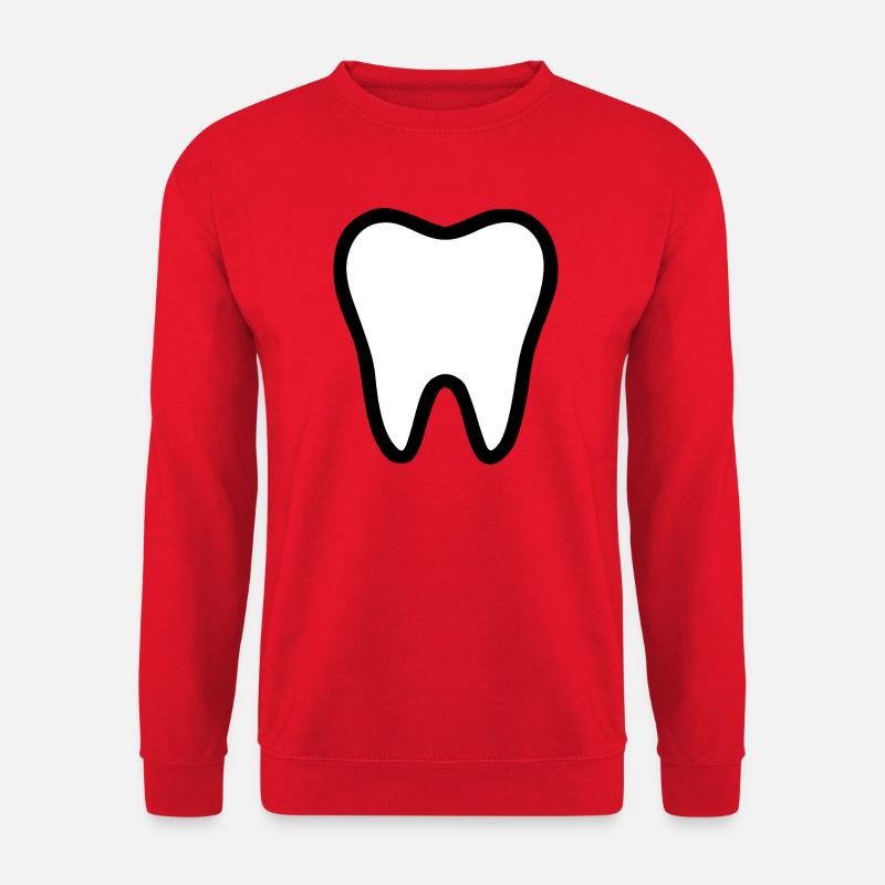 Zahn, Zähne, Zahnarzt Geschenk - Unisex Pullover - Rot