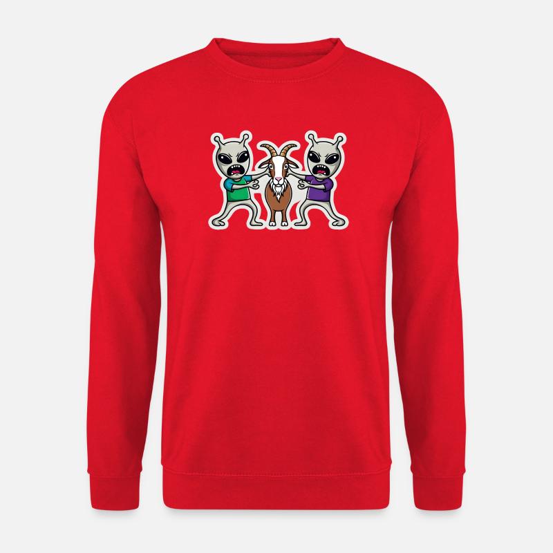 Ramasseur extraterrestre : Chèvre - Sweat-shirt Unisexe - rouge