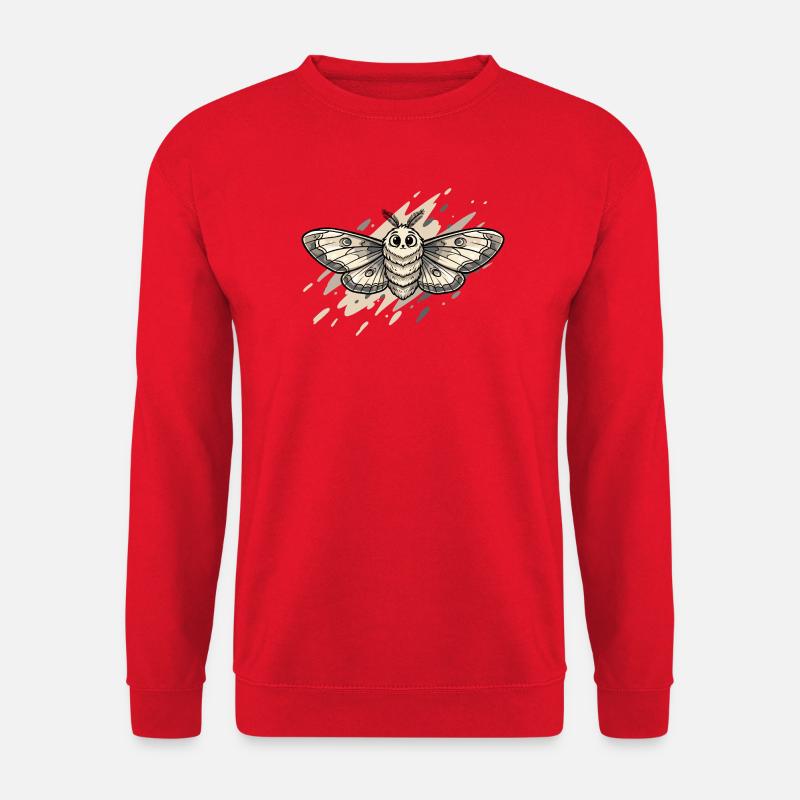 Moth Moth Illustration - Unisex Sweatshirt - red
