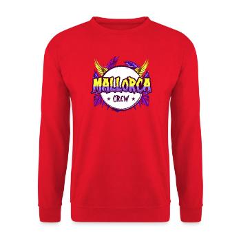Mallorca Crew Bunt - Unisex Pullover - Rot - Vorne - Alina (178cm) & Michal (187cm)