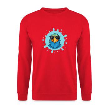Blue Parrot Solar Glasses - Unisex Sweatshirt - red - Front - Alina (178cm) & Michal (187cm)