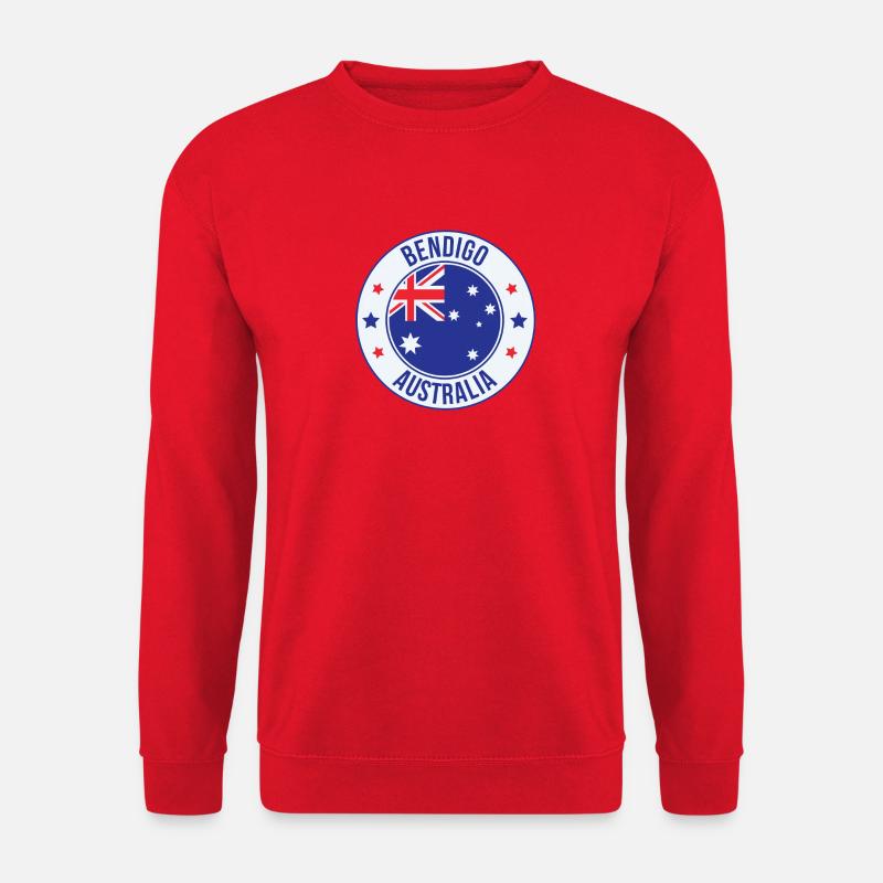 Bendigo-Australien-Emblem - Unisex Pullover - Rot