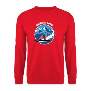 Snowboarding - Unisex Sweatshirt - red - Front - Alina (178cm) & Michal (187cm)
