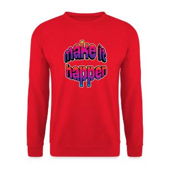 Make It Happen Gradient - Unisex Sweatshirt - red - Front - Alina (178cm) & Michal (187cm)