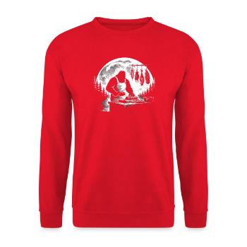 Bigfoot Butcher - Unisex Sweatshirt - red - Front - Alina (178cm) & Michal (187cm)