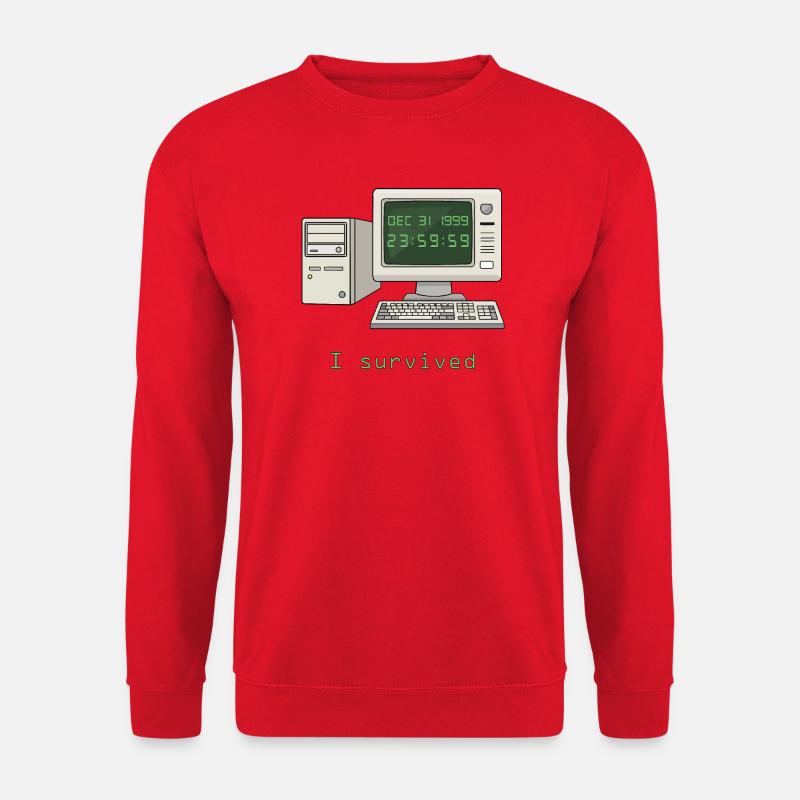 Ich habe Y2K überlebt - Unisex Pullover - Rot