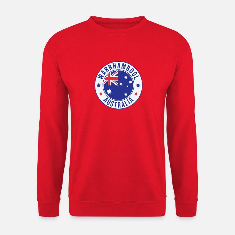 Warrnambool Australien Rundabzeichen - Unisex Pullover - Rot