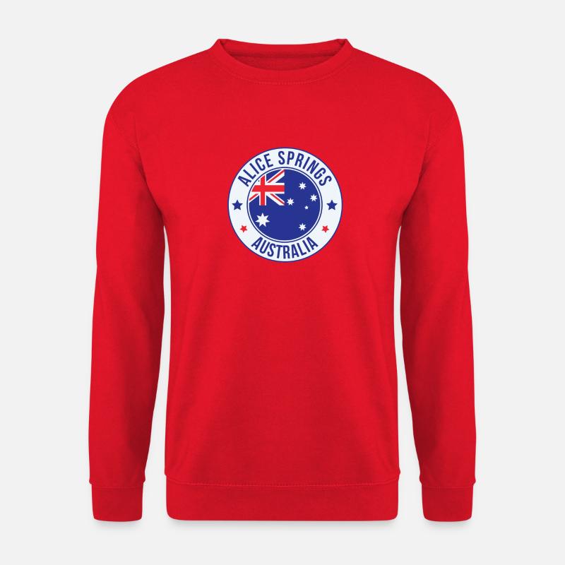 Alice Springs Australien Patch-Emblem - Unisex Pullover - Rot