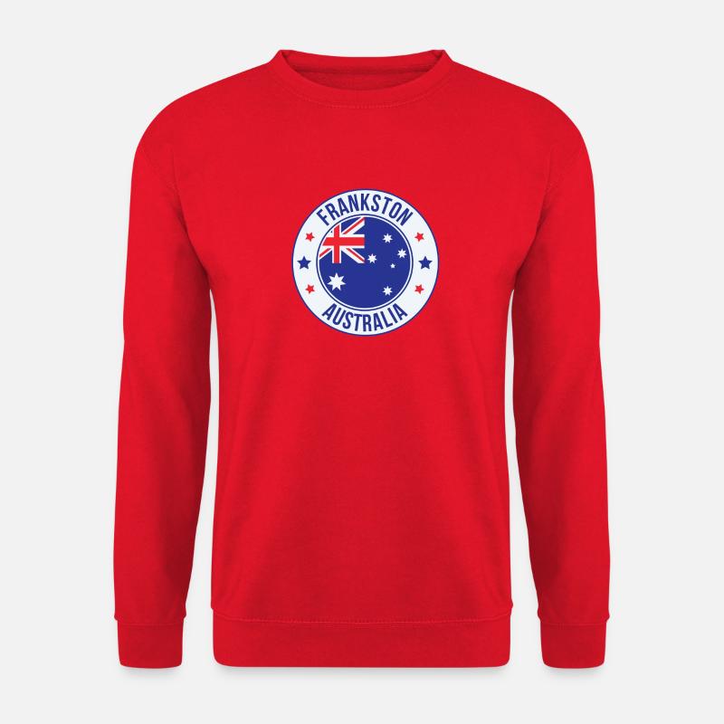 Frankston Australia Circle Abzeichen - Unisex Pullover - Rot
