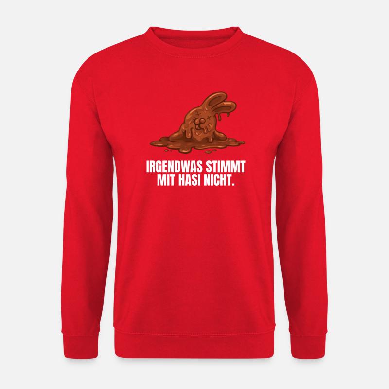 Chocolate bunny Easter - Unisex Sweatshirt - red