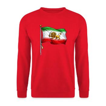 Épée du Lion Drapeau iranien - Sweat-shirt Unisexe - rouge - Devant - Alina (178cm) & Michal (187cm)
