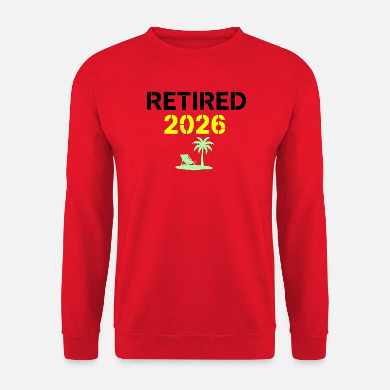 Retired 2026 Rente Palme - Unisex Pullover - Rot