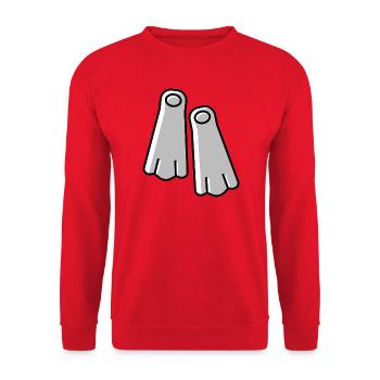 Plongeur à ailettes de plongée - Sweat-shirt Unisexe - rouge - Devant - Alina (178cm) & Michal (187cm)