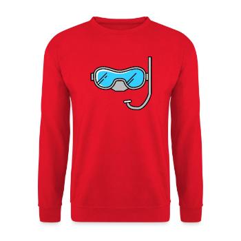 Diving goggles - Unisex Sweatshirt - red - Front - Alina (178cm) & Michal (187cm)