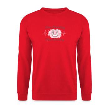 Ton sabot Battre mon cœur Chemise de cavalier - Sweat-shirt Unisexe - rouge - Devant - Alina (178cm) & Michal (187cm)