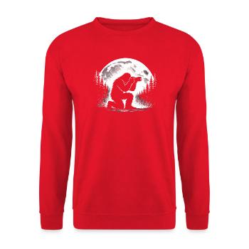 Photographe de Bigfoot - Sweat-shirt Unisexe - rouge - Devant - Alina (178cm) & Michal (187cm)