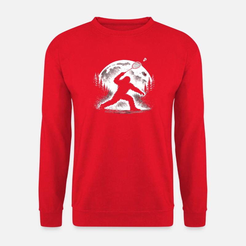 Bigfoot Badminton Spieler - Unisex Pullover - Rot