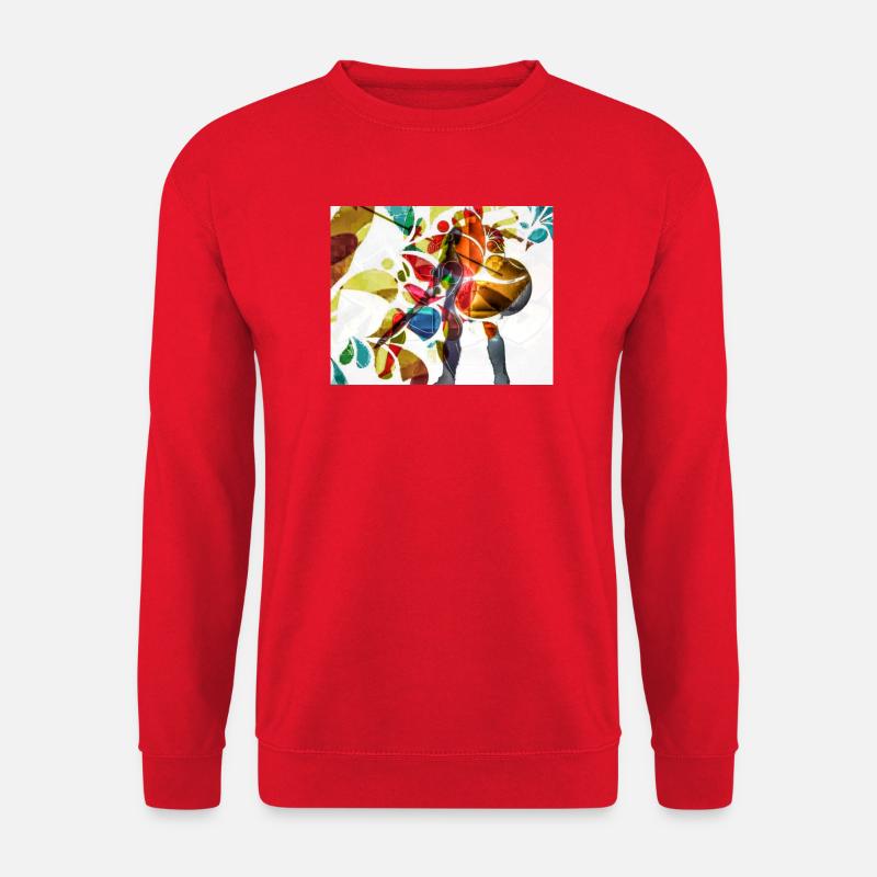 Vibrant Dance Rainbow Confetti - Unisex Sweatshirt - red