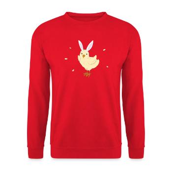 Partyküken - Unisex Pullover - Rot - Vorne - Alina (178cm) & Michal (187cm)