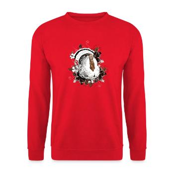Truthahn - Pute - Erntedankfest - Unisex Pullover - Rot - Vorne - Alina (178cm) & Michal (187cm)
