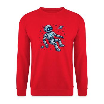 4 Le Robot dans l'espace - Sweat-shirt Unisexe - rouge - Devant - Alina (178cm) & Michal (187cm)