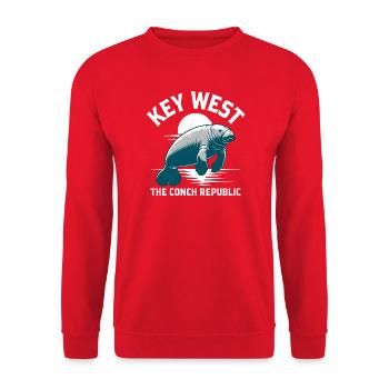 Key West Manati - Unisex Pullover - Rot - Vorne - Alina (178cm) & Michal (187cm)