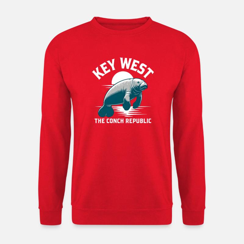 Key West Manatee - Unisex Sweatshirt - red